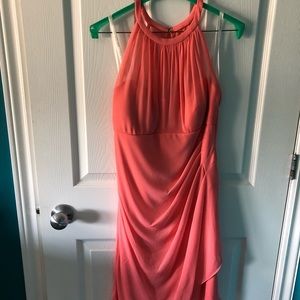 Coral cocktail dress